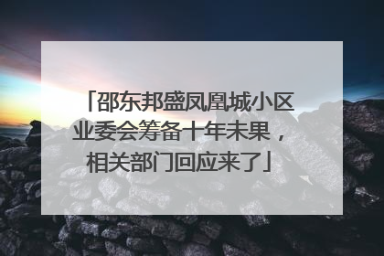 邵东邦盛凤凰城小区业委会筹备十年未果，相关部门回应来了