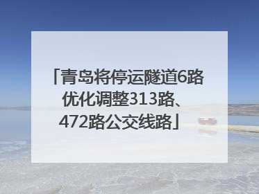 青岛将停运隧道6路 优化调整313路、472路公交线路