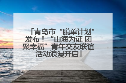 青岛市“脱单计划”发布！“山海为证 团聚幸福”青年交友联谊活动浪漫开启