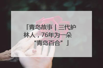 青岛故事｜三代护林人，76年为一朵“青岛百合”