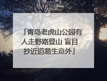 青岛老虎山公园有人走野路登山 盲目抄近道易生意外