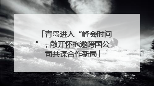青岛进入“峰会时间”，敞开怀抱邀跨国公司共谋合作新局