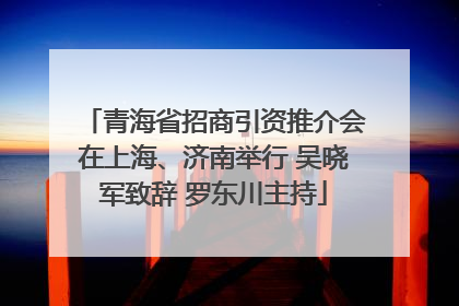青海省招商引资推介会在上海、济南举行 吴晓军致辞 罗东川主持