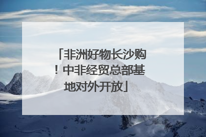 非洲好物长沙购！中非经贸总部基地对外开放