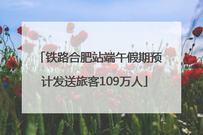 铁路合肥站端午假期预计发送旅客109万人