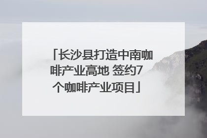 长沙县打造中南咖啡产业高地 签约7个咖啡产业项目