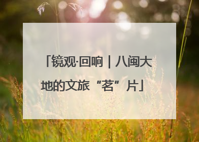 镜观·回响｜八闽大地的文旅“茗”片
