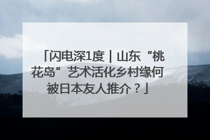 闪电深1度｜山东“桃花岛”艺术活化乡村缘何被日本友人推介？