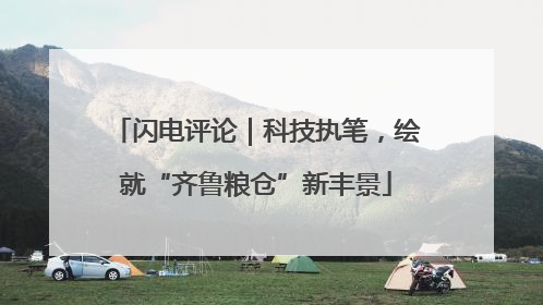 闪电评论｜科技执笔，绘就“齐鲁粮仓”新丰景