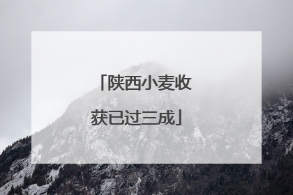 陕西小麦收获已过三成