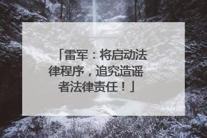 雷军：将启动法律程序，追究造谣者法律责任！
