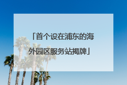 首个设在浦东的海外园区服务站揭牌
