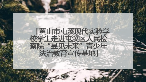 黄山市屯溪现代实验学校学生走进屯溪区人民检察院“昱见未来”青少年法治教育宣传基地