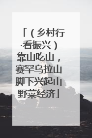 （乡村行·看振兴）靠山吃山，赛罕乌拉山脚下兴起山野菜经济