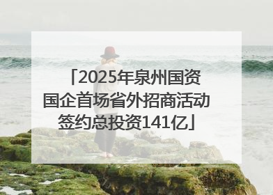 2025年泉州国资国企首场省外招商活动签约总投资141亿