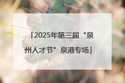 2025年第三届“泉州人才节”泉港专场
