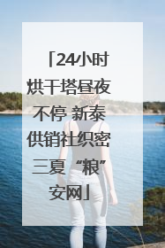 24小时烘干塔昼夜不停 新泰供销社织密三夏“粮”安网