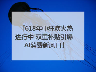 618年中狂欢火热进行中 双重补贴引爆AI消费新风口