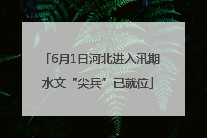 6月1日河北进入汛期 水文“尖兵”已就位