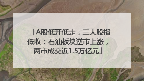 A股低开低走，三大股指低收：石油板块逆市上涨，两市成交近1.5万亿元