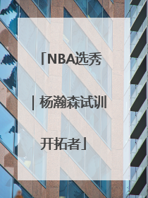 NBA选秀｜杨瀚森试训开拓者